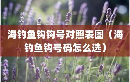 海钓鱼钩钩号对照表图（海钓鱼钩号码怎么选）