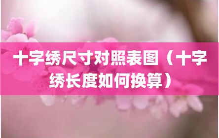 十字绣尺寸对照表图（十字绣长度如何换算）
