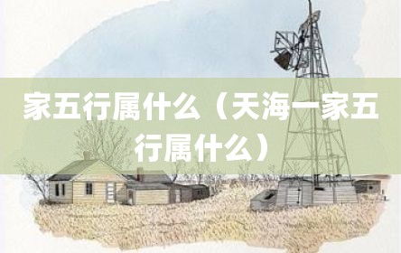 家五行属什么（天海一家五行属什么）