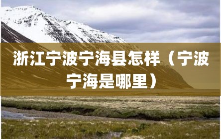 浙江宁波宁海县怎样（宁波宁海是哪里）