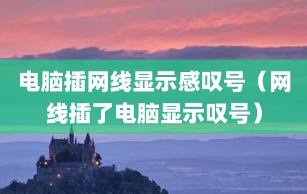 电脑插网线显示感叹号（网线插了电脑显示叹号）