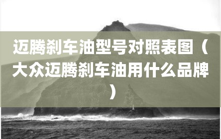 迈腾刹车油型号对照表图（大众迈腾刹车油用什么品牌）