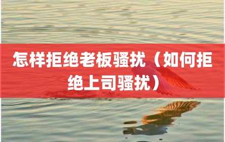 怎样拒绝老板骚扰（如何拒绝上司骚扰）