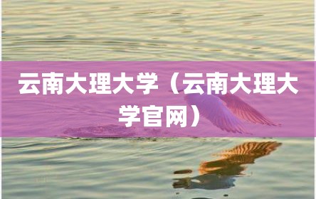 云南大理大学（云南大理大学官网）