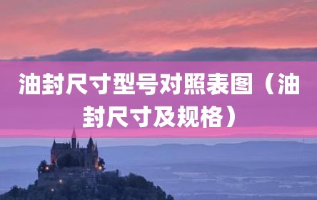 油封尺寸型号对照表图（油封尺寸及规格）