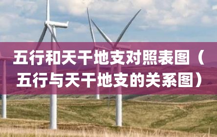 五行和天干地支对照表图（五行与天干地支的关系图）