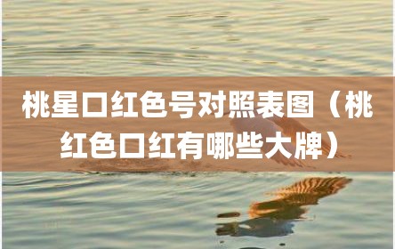 桃星口红色号对照表图（桃红色口红有哪些大牌）