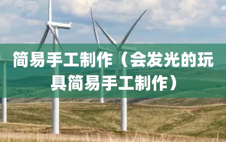 简易手工制作（会发光的玩具简易手工制作）