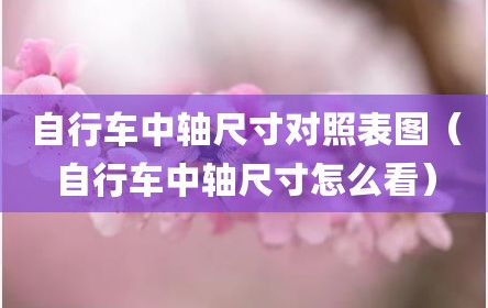 自行车中轴尺寸对照表图（自行车中轴尺寸怎么看）