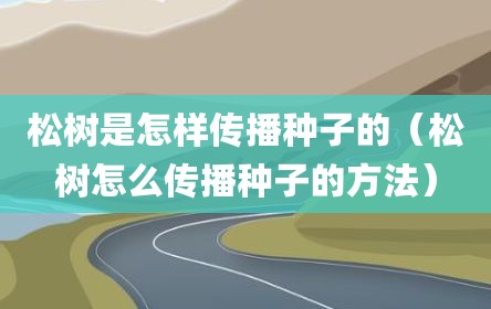 松树是怎样传播种子的（松树怎么传播种子的方法）
