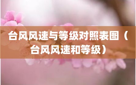 台风风速与等级对照表图（台风风速和等级）