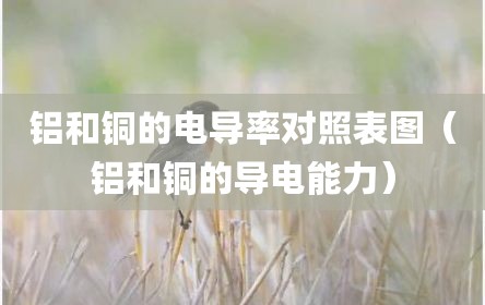铝和铜的电导率对照表图（铝和铜的导电能力）