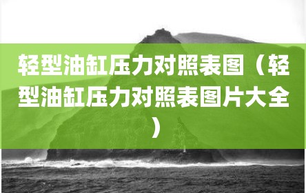 轻型油缸压力对照表图（轻型油缸压力对照表图片大全）
