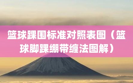 篮球踝围标准对照表图（篮球脚踝绷带缠法图解）