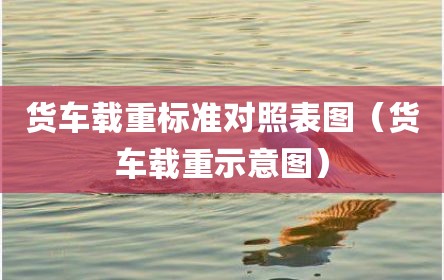 货车载重标准对照表图（货车载重示意图）