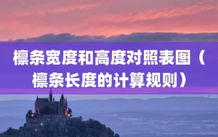 檩条宽度和高度对照表图（檩条长度的计算规则）