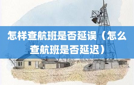 怎样查航班是否延误（怎么查航班是否延迟）