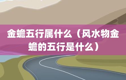 金蟾五行属什么（风水物金蟾的五行是什么）