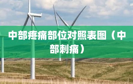 中部疼痛部位对照表图（中部刺痛）