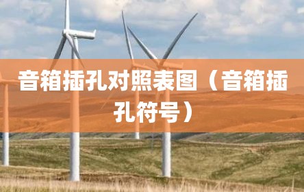 音箱插孔对照表图（音箱插孔符号）