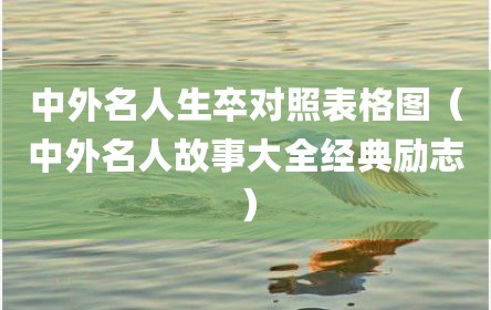 中外名人生卒对照表格图（中外名人故事大全经典励志）
