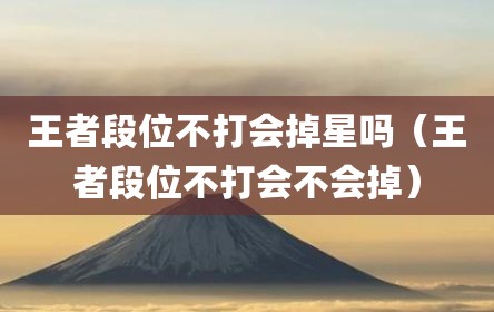 王者段位不打会掉星吗（王者段位不打会不会掉）