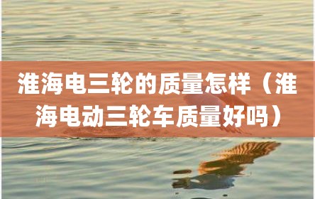 淮海电三轮的质量怎样（淮海电动三轮车质量好吗）