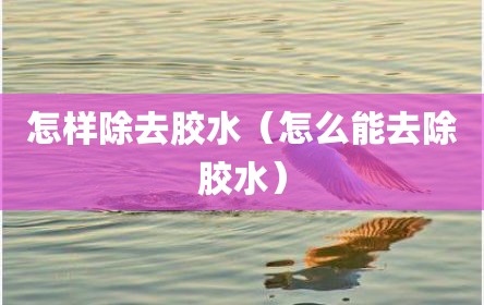 怎样除去胶水（怎么能去除胶水）