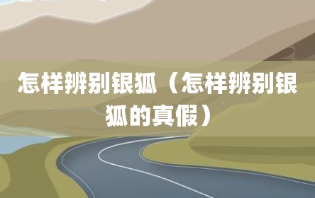 怎样辨别银狐（怎样辨别银狐的真假）