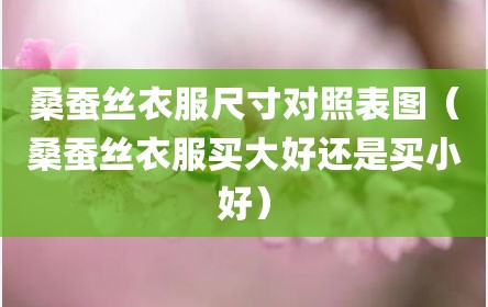 桑蚕丝衣服尺寸对照表图（桑蚕丝衣服买大好还是买小好）