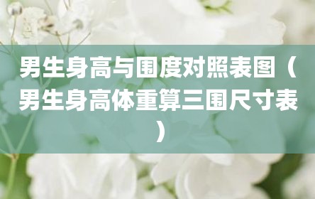 男生身高与围度对照表图（男生身高体重算三围尺寸表）