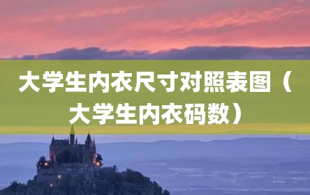 大学生内衣尺寸对照表图（大学生内衣码数）