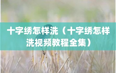十字绣怎样洗（十字绣怎样洗视频教程全集）