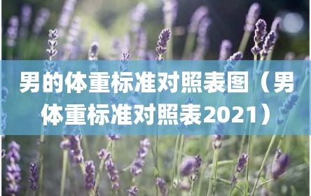 男的体重标准对照表图（男体重标准对照表2021）