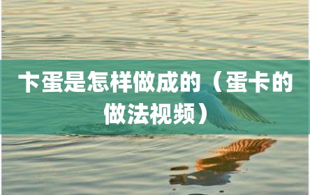 卞蛋是怎样做成的（蛋卡的做法视频）