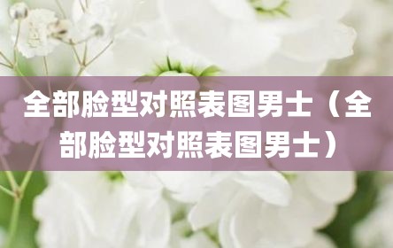 全部脸型对照表图男士（全部脸型对照表图男士）