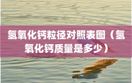 氢氧化钙粒径对照表图（氢氧化钙质量是多少）