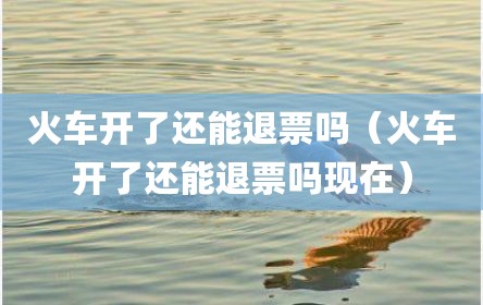 火车开了还能退票吗（火车开了还能退票吗现在）