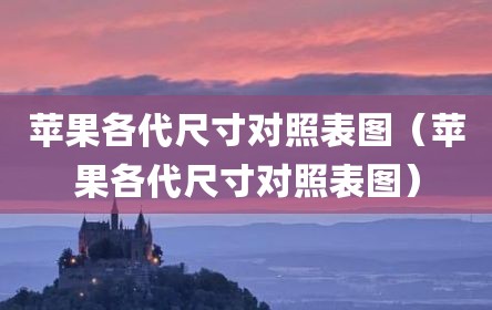 苹果各代尺寸对照表图（苹果各代尺寸对照表图）