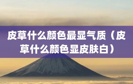 皮草什么颜色最显气质（皮草什么颜色显皮肤白）