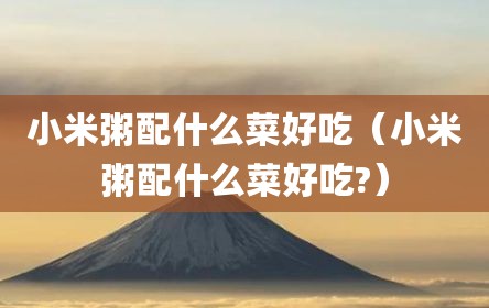 小米粥配什么菜好吃（小米粥配什么菜好吃?）