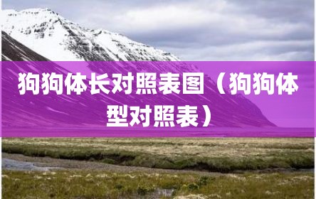 狗狗体长对照表图（狗狗体型对照表）