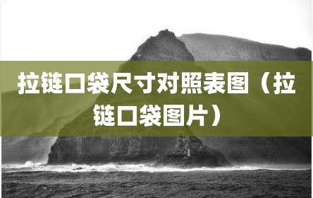 拉链口袋尺寸对照表图（拉链口袋图片）