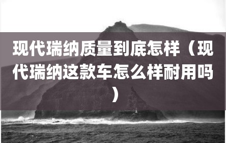 现代瑞纳质量到底怎样（现代瑞纳这款车怎么样耐用吗）