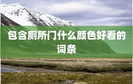 包含厕所门什么颜色好看的词条