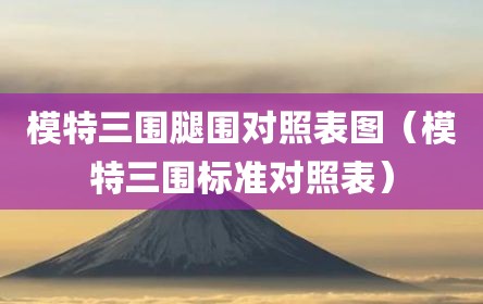 模特三围腿围对照表图（模特三围标准对照表）