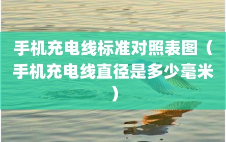 手机充电线标准对照表图（手机充电线直径是多少毫米）