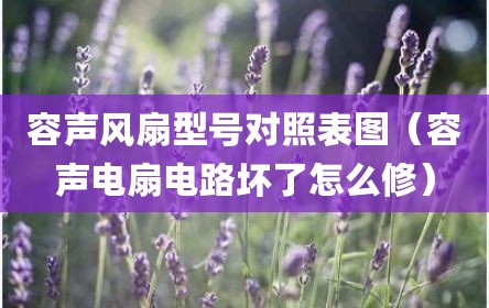 容声风扇型号对照表图（容声电扇电路坏了怎么修）