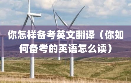 你怎样备考英文翻译（你如何备考的英语怎么读）