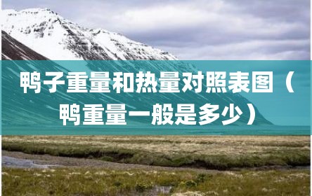 鸭子重量和热量对照表图（鸭重量一般是多少）